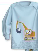 Kinder - Bündchen-Pyjama aus 100% Baumwolle in Blau, Gemustert aus Serie Toddlers Worker von CALIDA