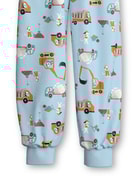 Kinder - Bündchen-Pyjama aus 100% Baumwolle in Blau, Gemustert aus Serie Toddlers Worker von CALIDA