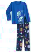 Multipack Kinder - Pyjama, lang aus 100% Baumwolle in Blau, Gemustert aus Serie Kids Space von CALIDA