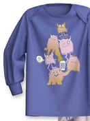 Kinder - Bündchen-Pyjama aus 100% Baumwolle in Violett, Gemustert aus Serie Toddlers Monsters von CALIDA