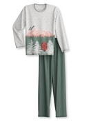 Multipack Kinder - Pyjama, lang aus 100% Baumwolle in Grau, Gemustert aus Serie Kids Outdoor von CALIDA