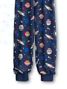 Kinder - Bündchen-Pyjama aus 100% Baumwolle in Blau, Gemustert aus Serie Toddlers Space von CALIDA
