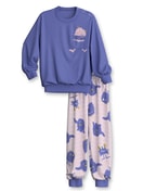 Multipack Kinder - Bündchen-Pyjama aus 100% Baumwolle in Violett, Gemustert aus Serie Toddlers Monsters von CALIDA