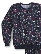 Kids - Pyjama with cuff made of 100% Cotton in Blue, Patterned, from the Family & Friends series by CALIDA