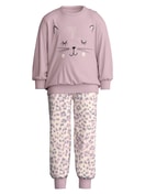 Kinder - Bündchen-Pyjama aus 100% Baumwolle in Violett,  aus Serie Toddlers Cat von CALIDA