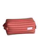 Donna - Borsa cosmetica in spugna in Cotone di colore Marrone, A righe, della serie Lounge Stripe di CALIDA