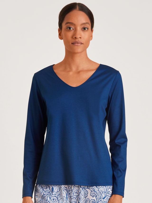 Langarm-Shirt, V-Neck