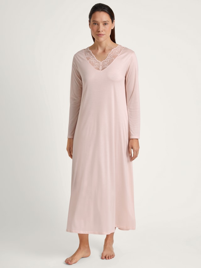 Long-sleeved nightdress, length 125 cm