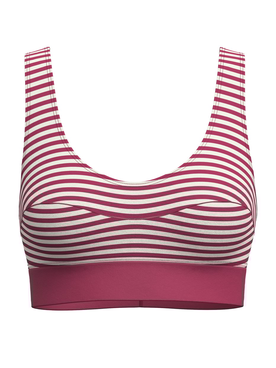 Women - Bustier made of Cotton in Pink, Striped, from the Elastic Special series by CALIDA
