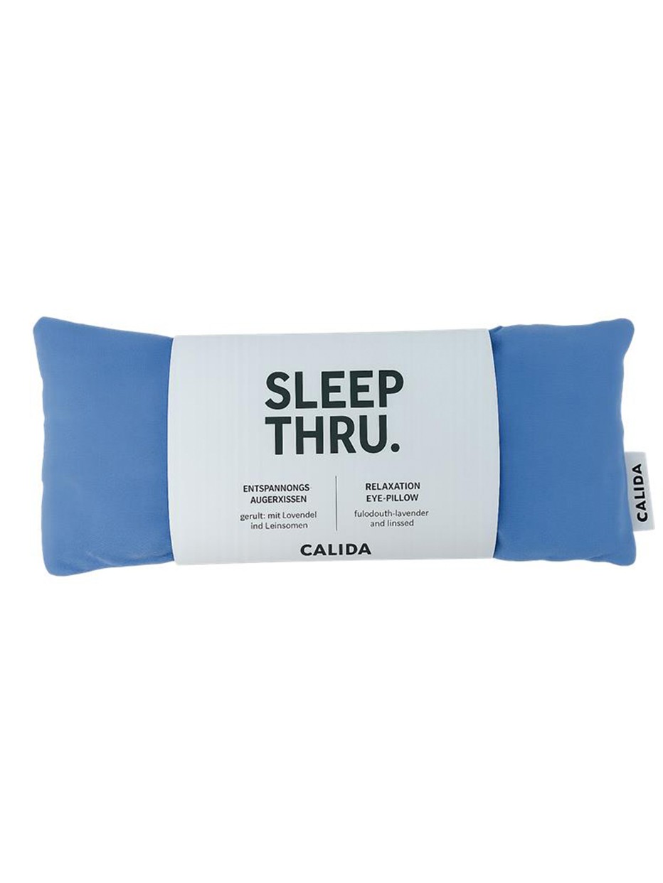 Le mannequin  porte le/la Coussin pour les yeux en  de couleur Bleu, , de la série Accessoires de CALIDA, Vue de face