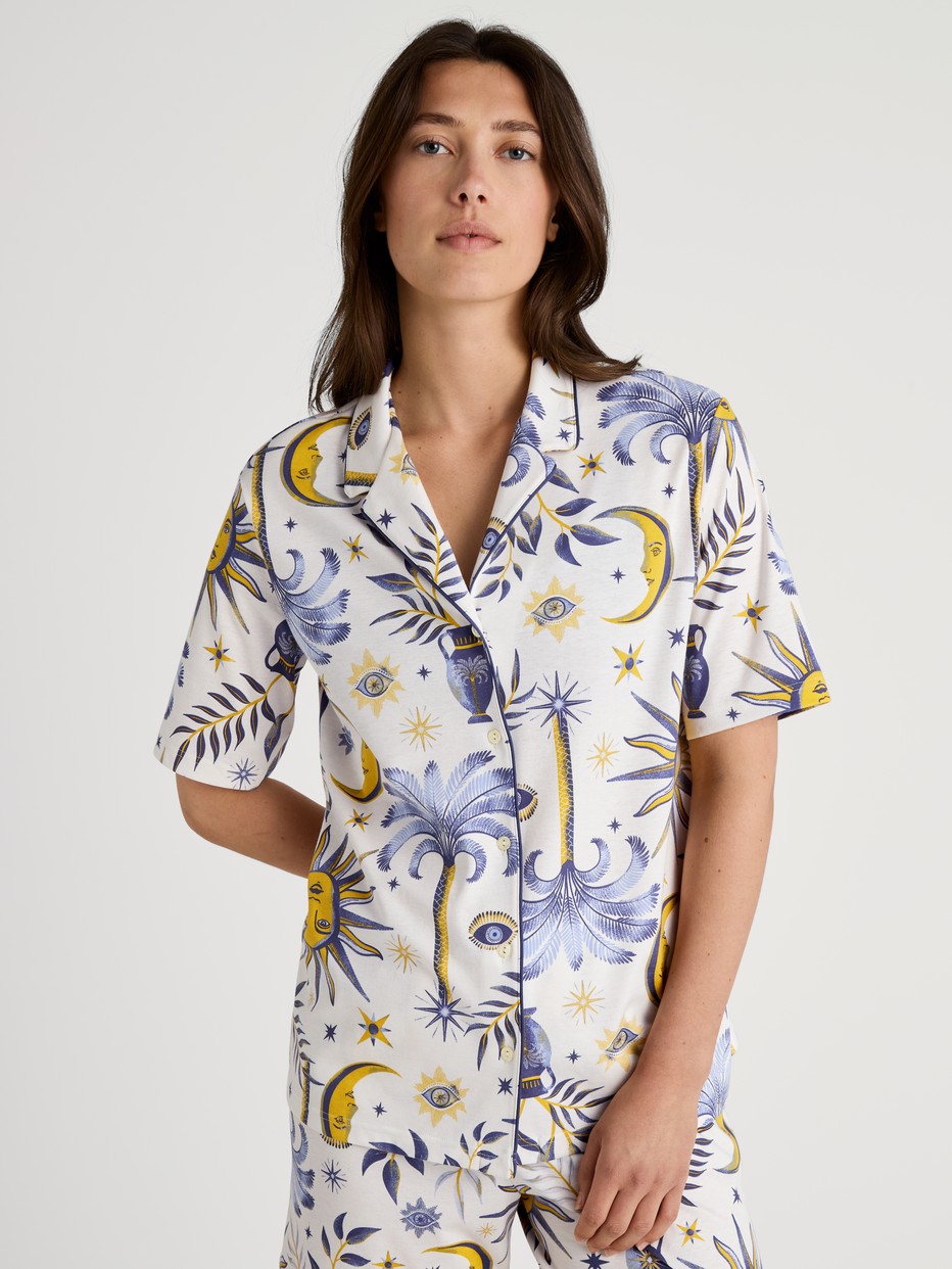 T-Shirt à manches courtes, boutonné de bout en bout