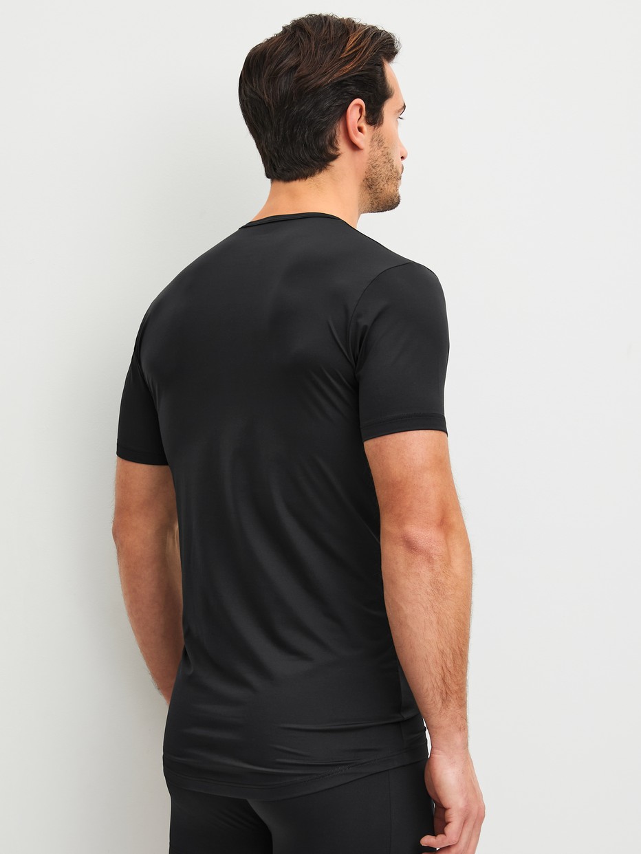 Men model is wearing  made of Polyamide in Black, Unicoloured from the Micro Stretch series by CALIDA, Back view
