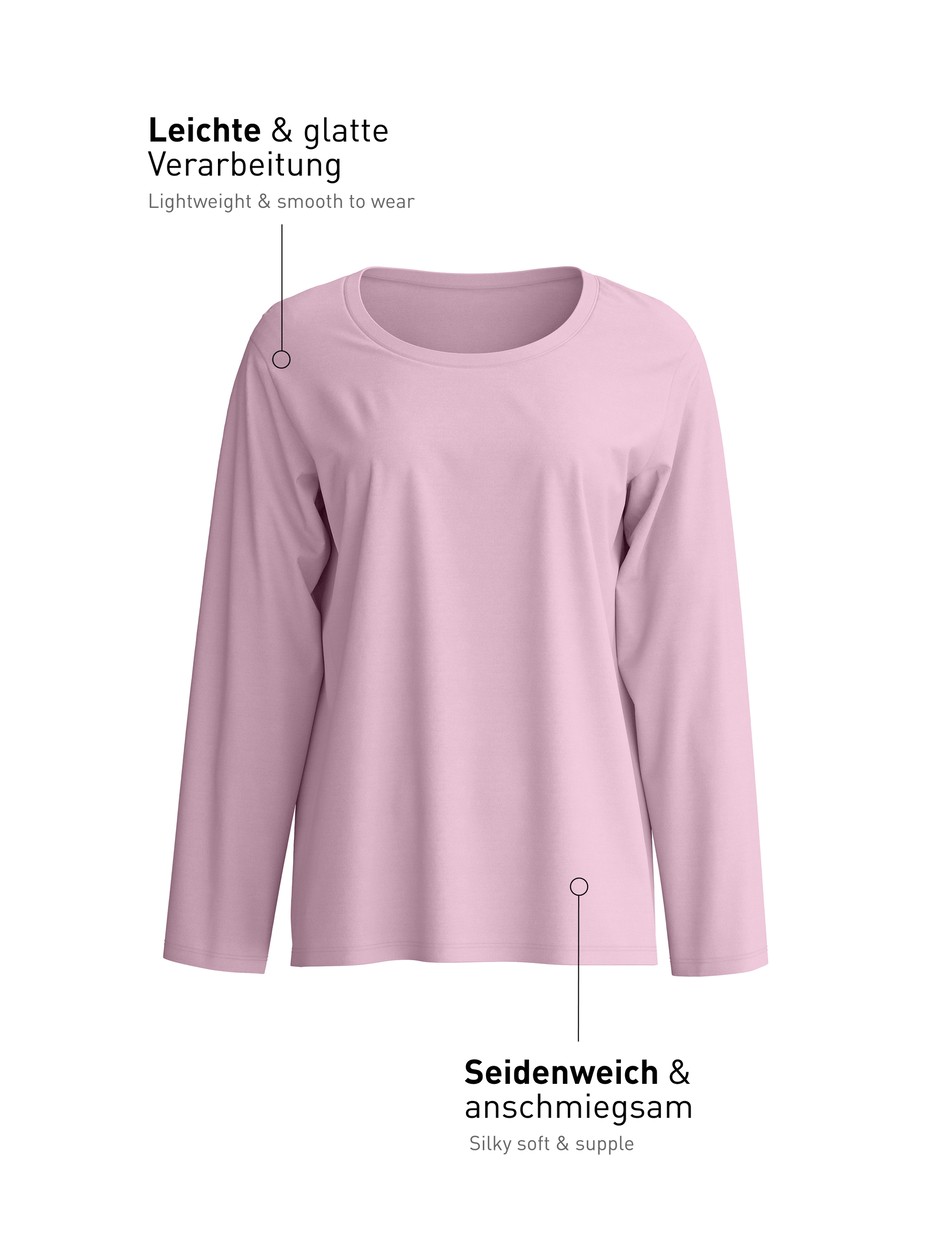 Women - Shirt long sleeve made of Modal in Purple, Unicoloured, from the DSW Balancing series by CALIDA