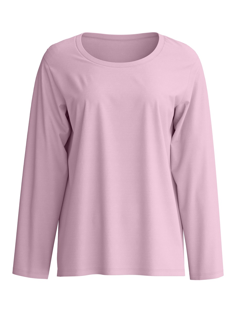 Women - Shirt long sleeve made of Modal in Purple, Unicoloured, from the DSW Balancing series by CALIDA