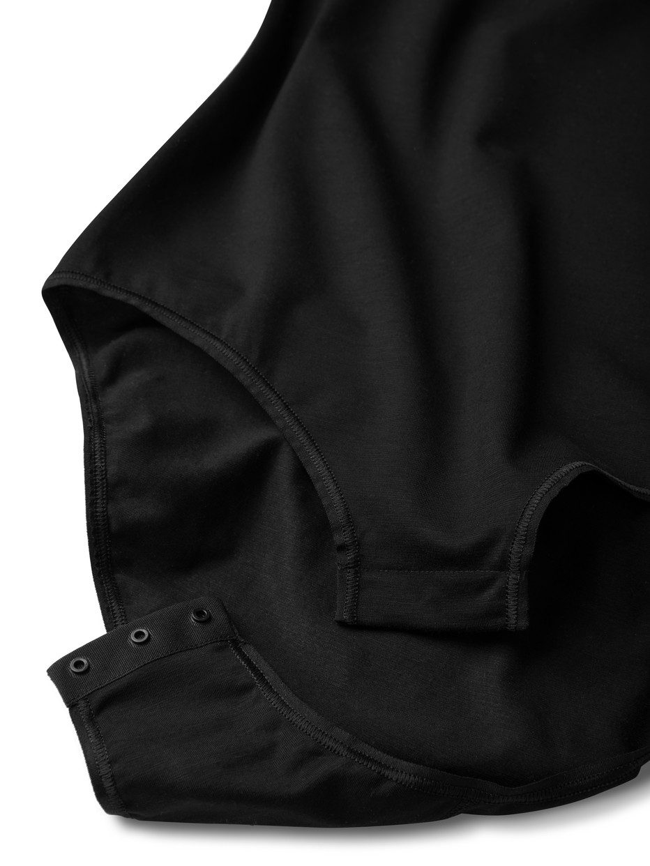 Women - Bodysuit made of Cotton in Black, Unicoloured, from the Natural Comfort series by CALIDA