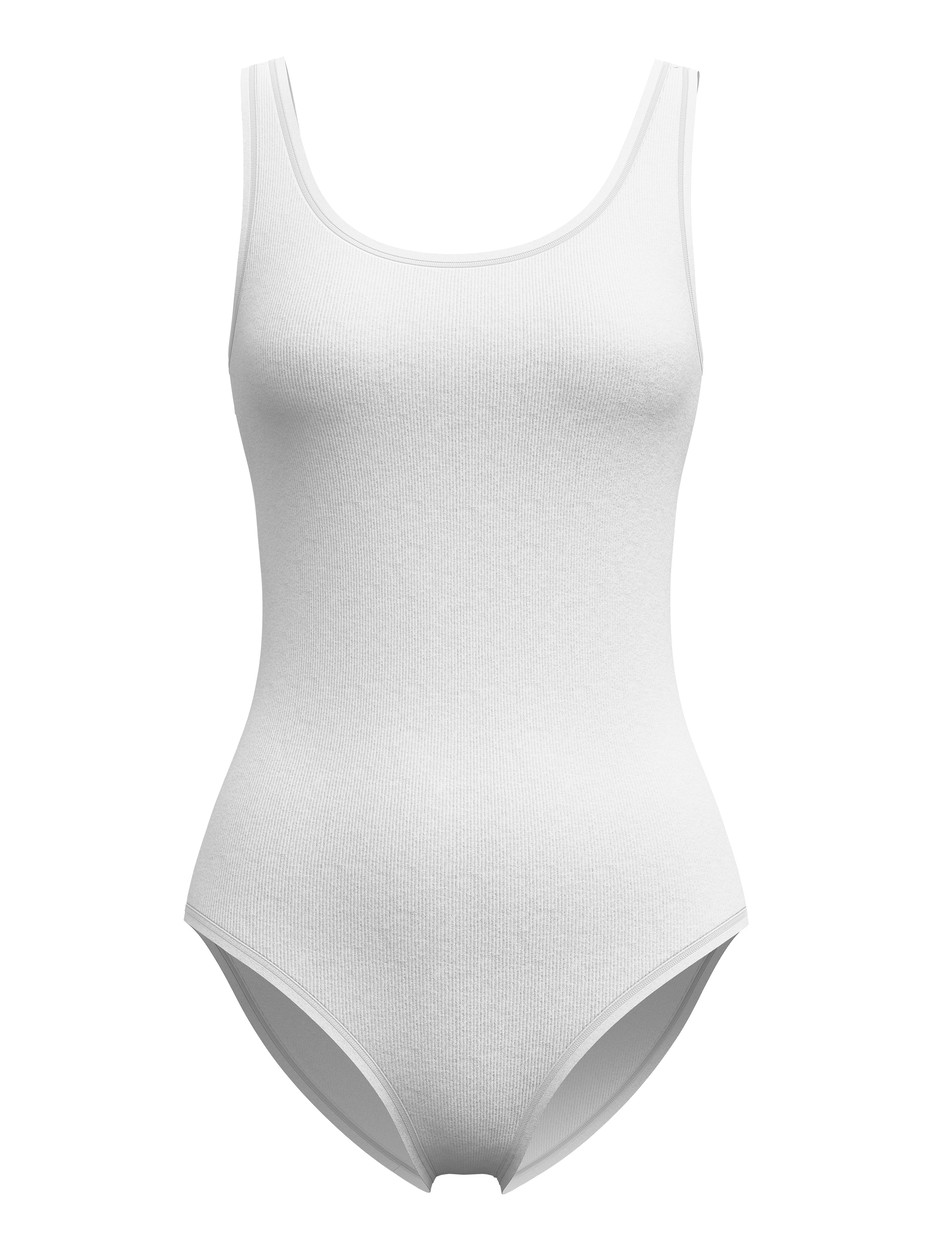 Donna - Body senza apertura in Cotone di colore Bianco, Tinta unita, della serie Iconics di CALIDA