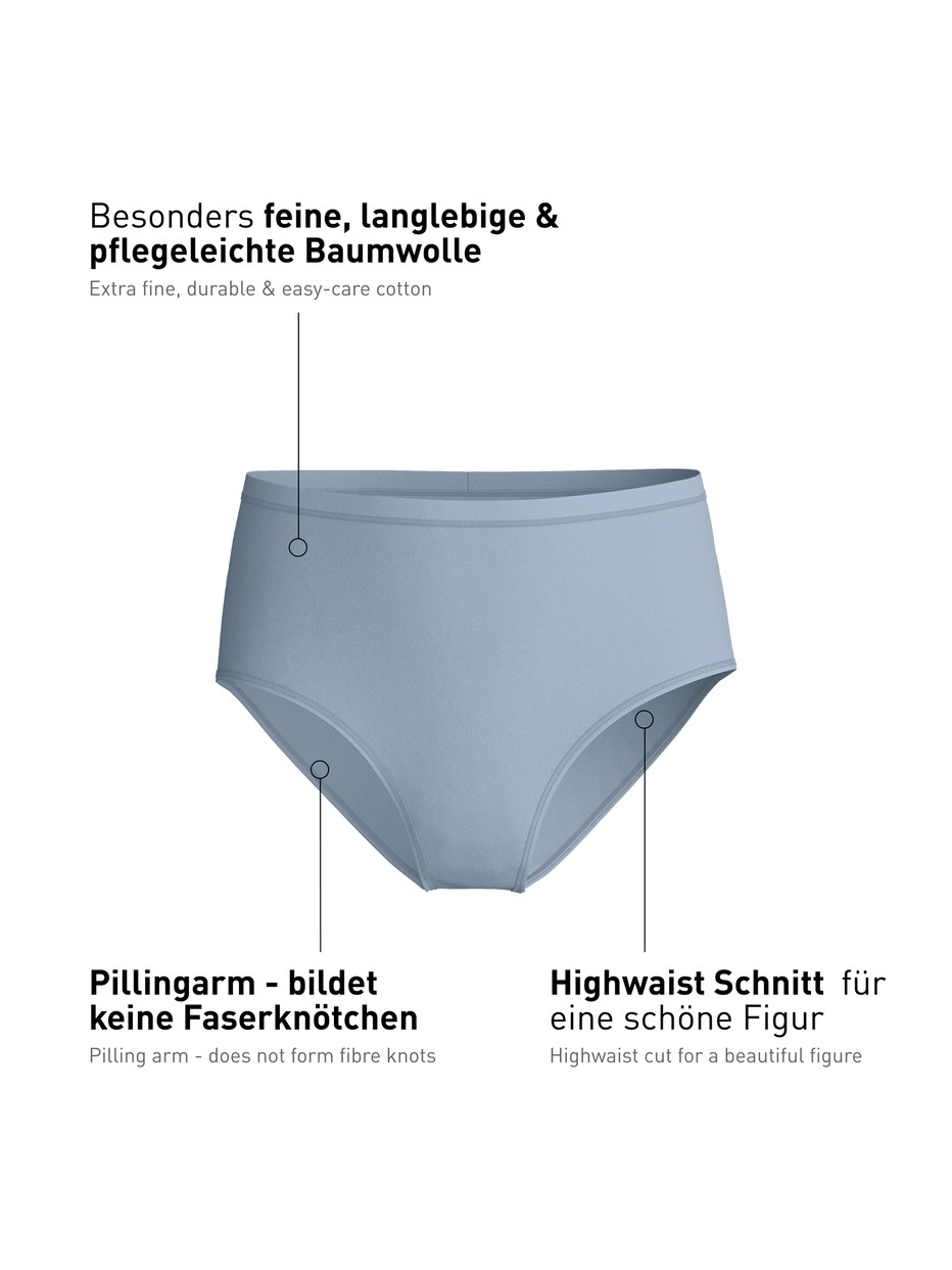 Femme - Culotte en Swiss+Cotton de couleur Gris, Unicolore, de la série Natural Comfort de CALIDA