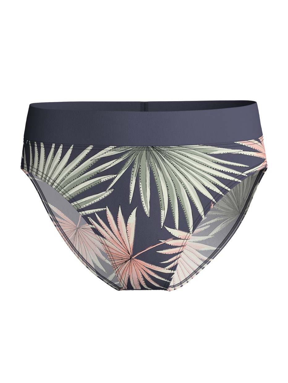 Women - Brief, high waist made of Cotton in Grey, Floral, from the Elastic Trend series by CALIDA