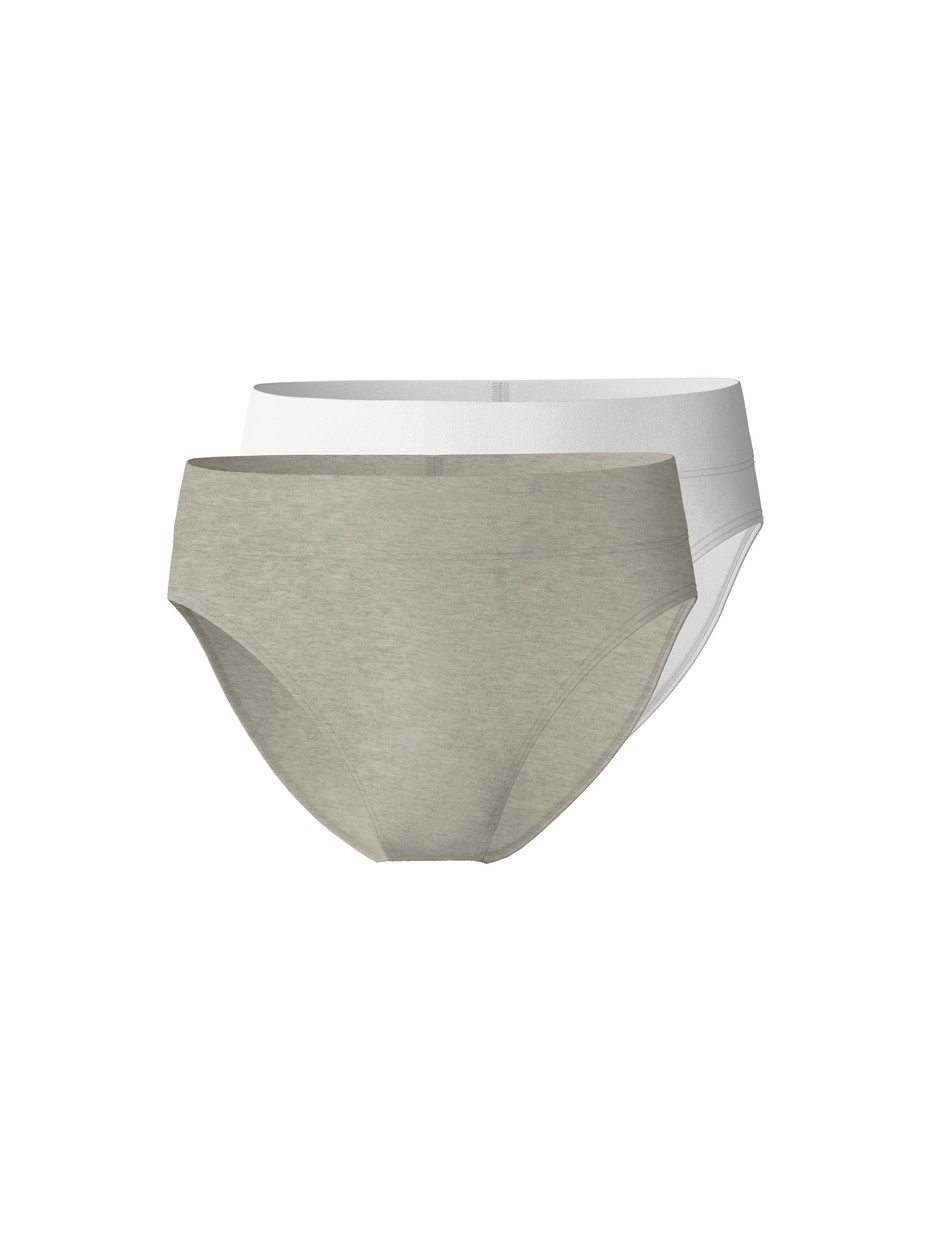 Brief with soft waistband in double pack, high waist