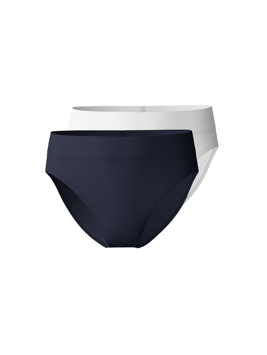 Brief with soft waistband in double pack, high waist