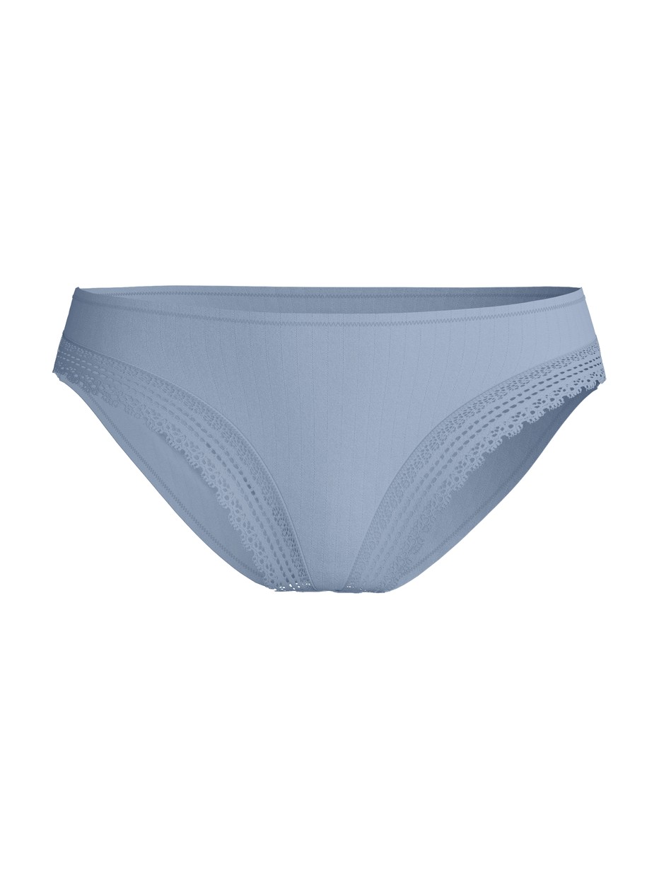 Damen - Slip aus Modal in Blau, Spitze aus Serie Etude Ajours von CALIDA