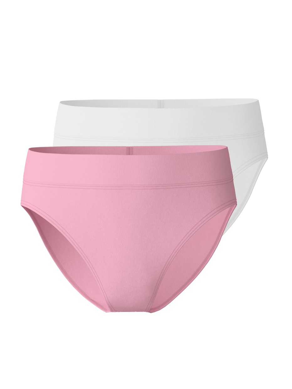 Brief with soft waistband in double pack, high waist