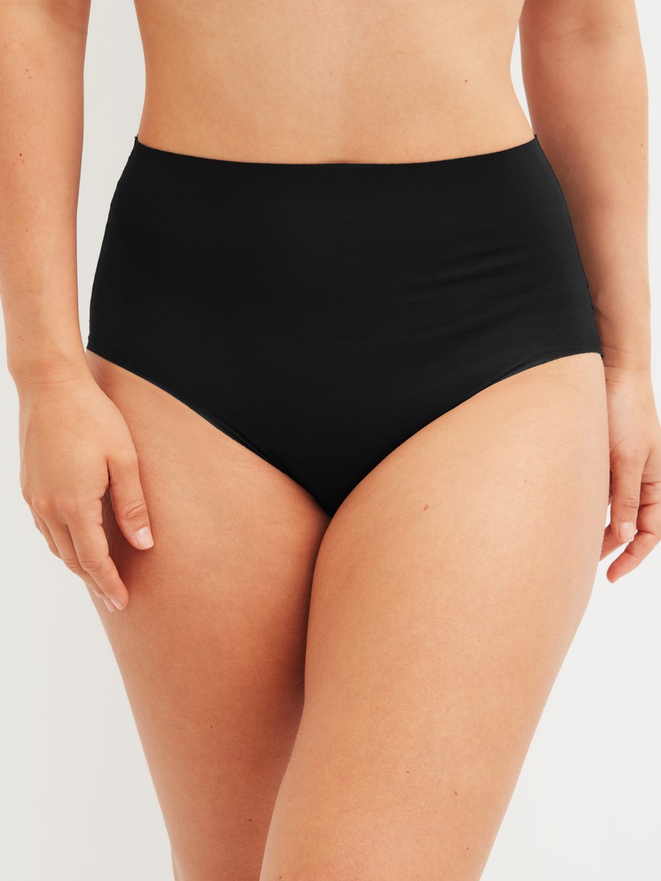 Mutande Modellanti Senza Cuciture Donna – Vita Alta, Effetto Snellente, Shapewear Con Controllo Pancia, Nero, Taglia S