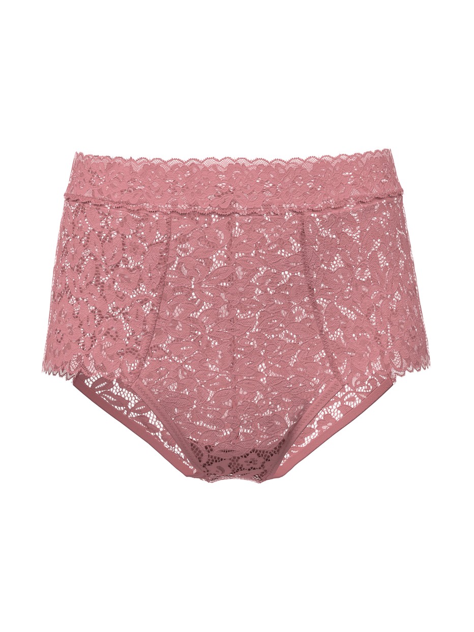 Damen - Slip, high waist aus Polyamid in Rosa, Spitze aus Serie Nat. Comfort Xtra von CALIDA
