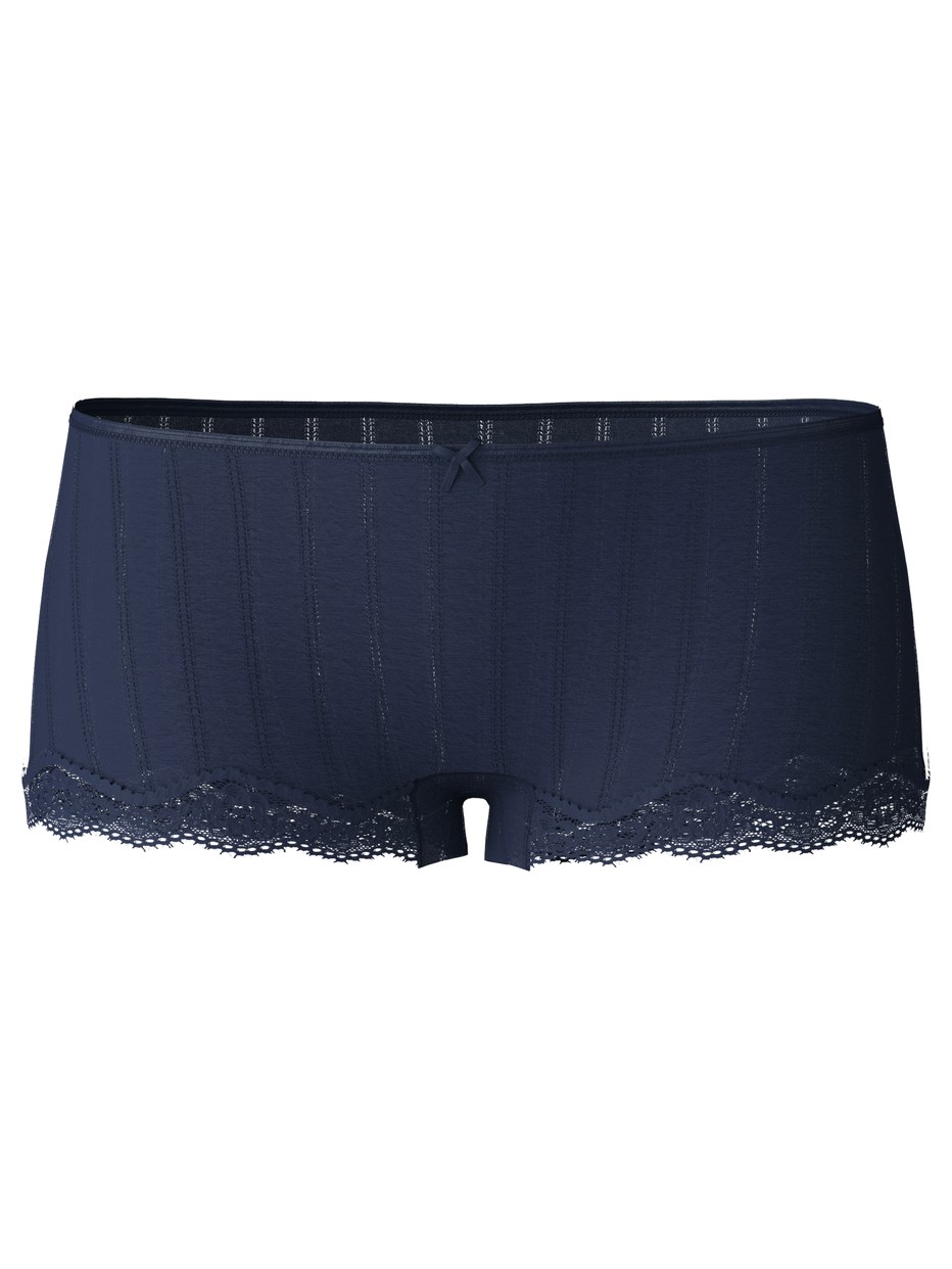 Damen - Panty, low cut aus Baumwolle in Blau, Spitze aus Serie Etude Toujours von CALIDA