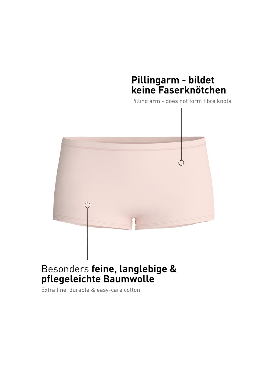 Women - Shorty regular cut made of Cotton in Pink, Unicoloured, from the Natural Comfort series by CALIDA
