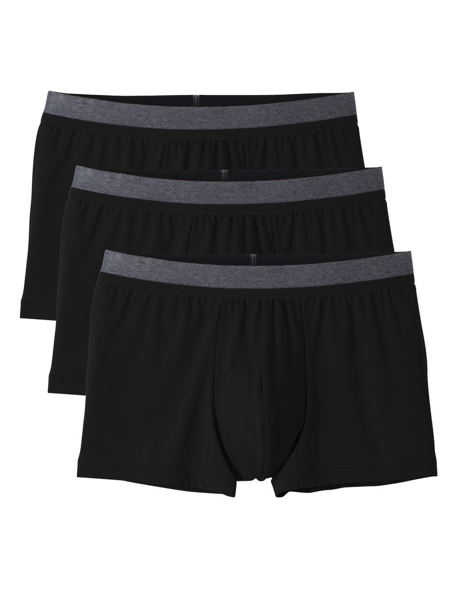 Multipack Herren - Boxer Brief, 3er-Pack aus Baumwolle in Schwarz, Einfarbig aus Serie Daywear Xtra von CALIDA