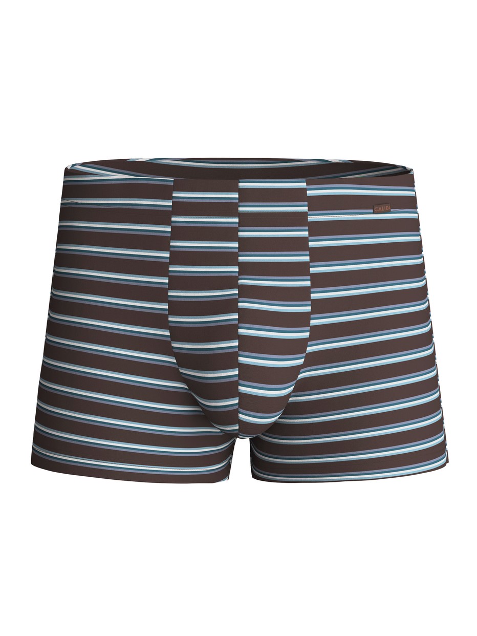 Men - Boxer brief made of Lyocell in Brown, Striped, from the Focus Trend series by CALIDA