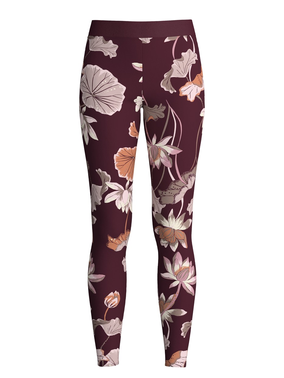 Damen - Leggings mit Softbund aus Baumwolle in Rot, Floral aus Serie Elastic Trend Spec. von CALIDA