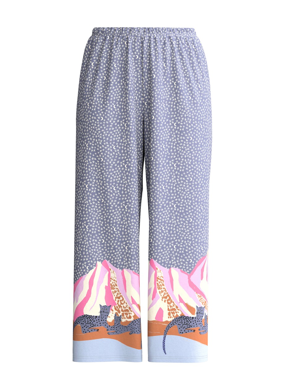 Damen - 7/8-Pyjamahose  aus Baumwolle in Grau, Motiv aus Serie Sleep Over M&M von CALIDA