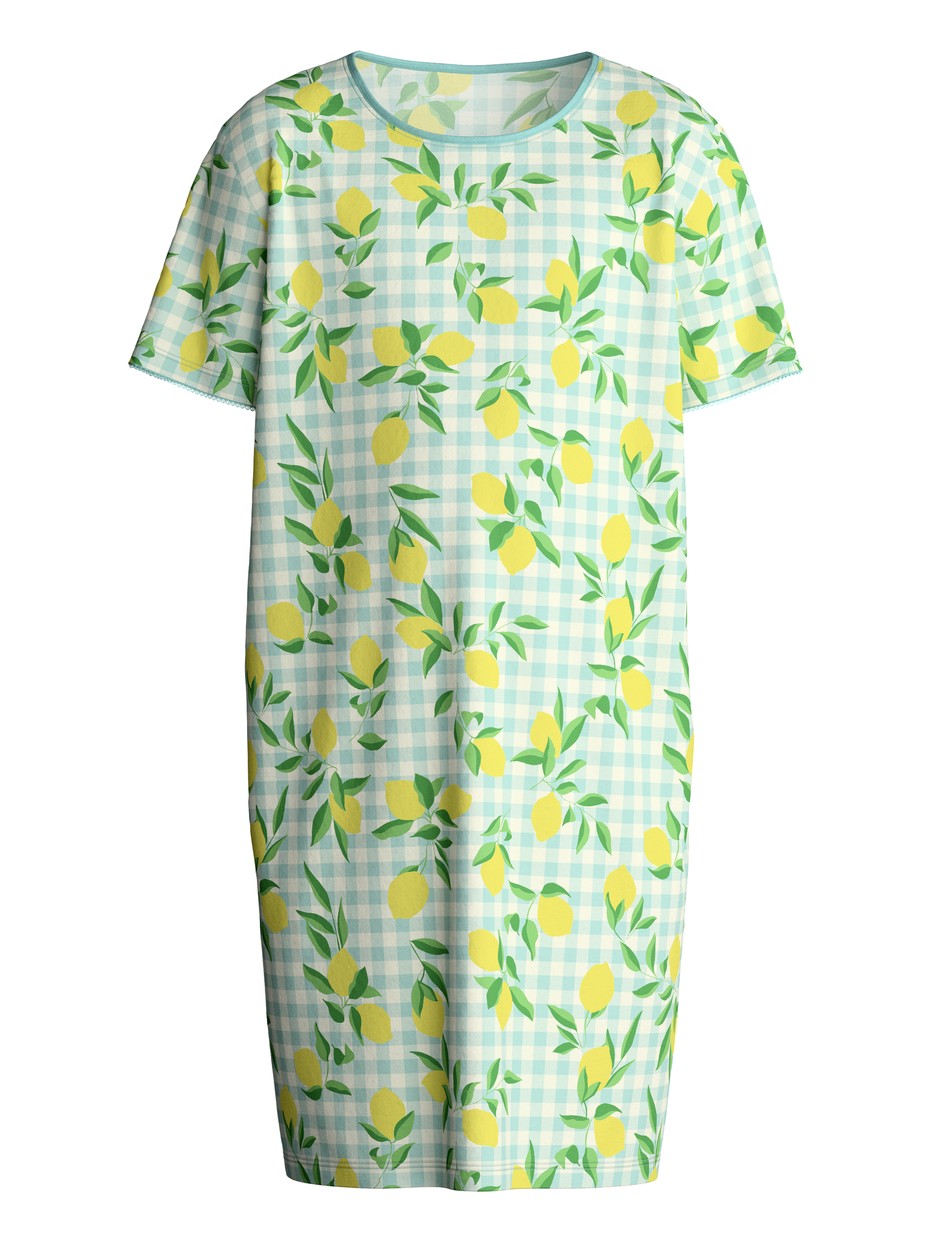 Kinder - Kurzarm-Nachthemd aus 100% Baumwolle in Grün,  aus Serie Kids Fruits von CALIDA