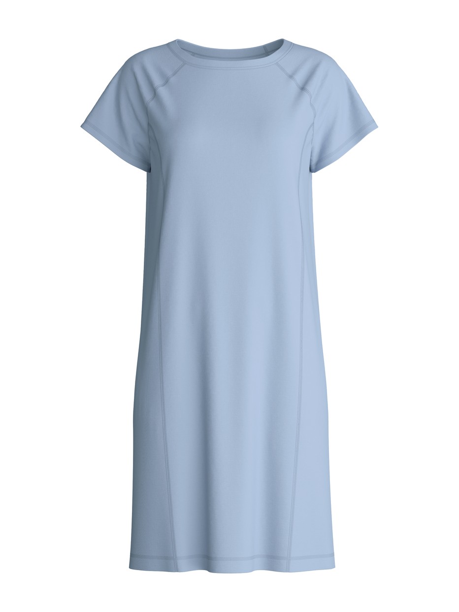 Damen - Sleepshirt, Länge 95 cm aus Lyocell in Blau, Einfarbig aus Serie DSW Cooling von CALIDA