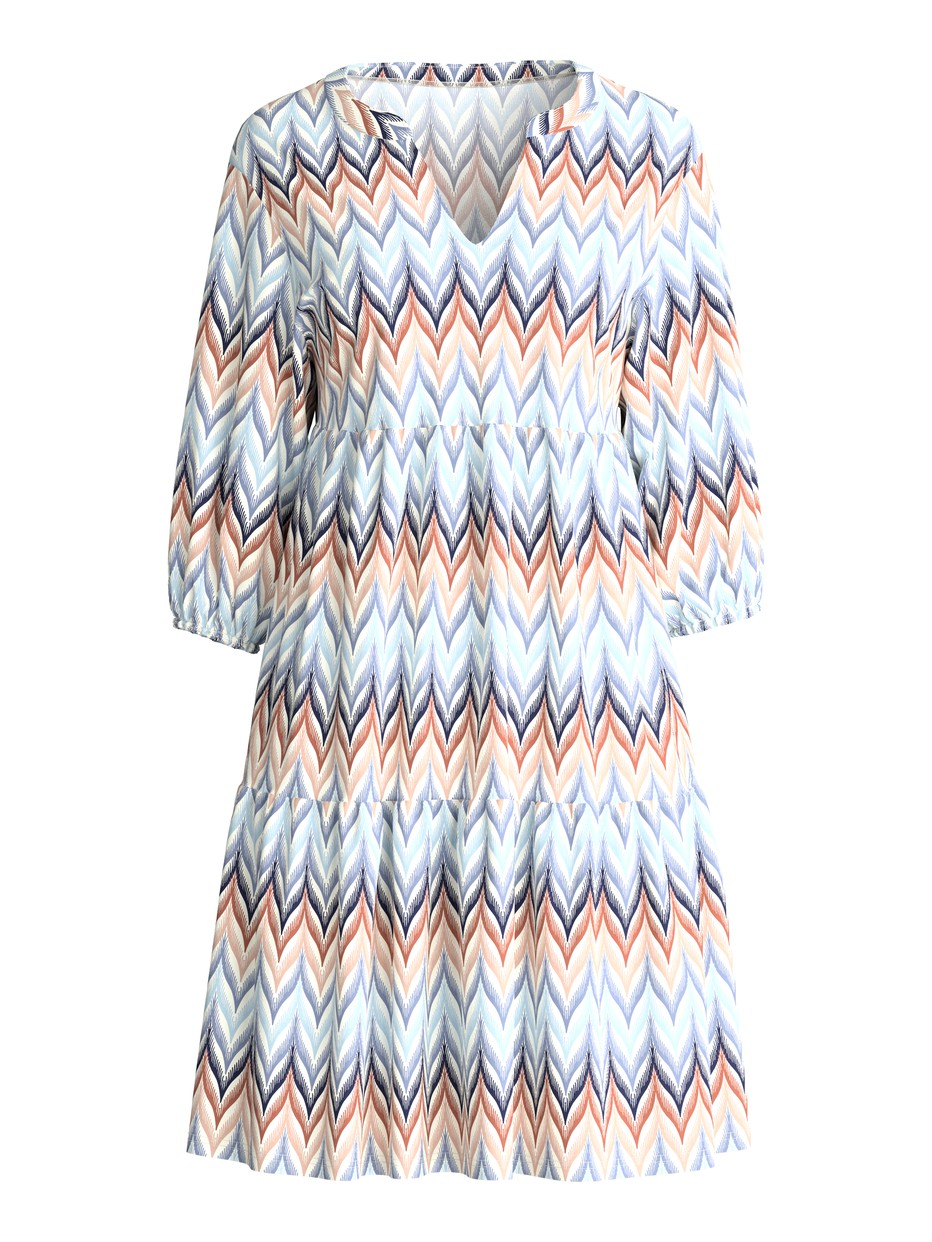 Women - Nightdress, length 95 cm made of 100% Cotton in Blue, Patterned, from the Favourites Tiles series by CALIDA