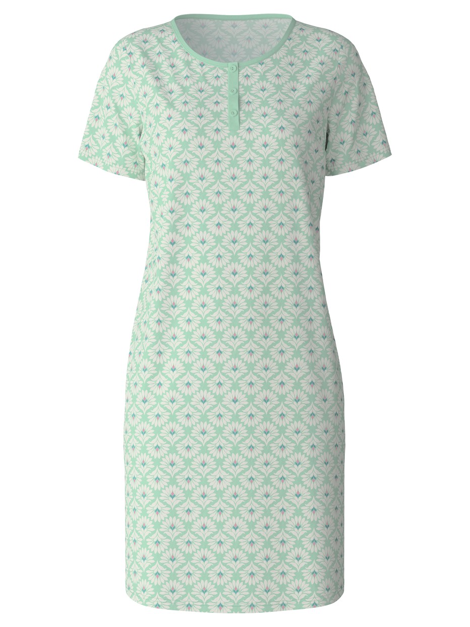 Short-sleeved nightdress, length 95 cm