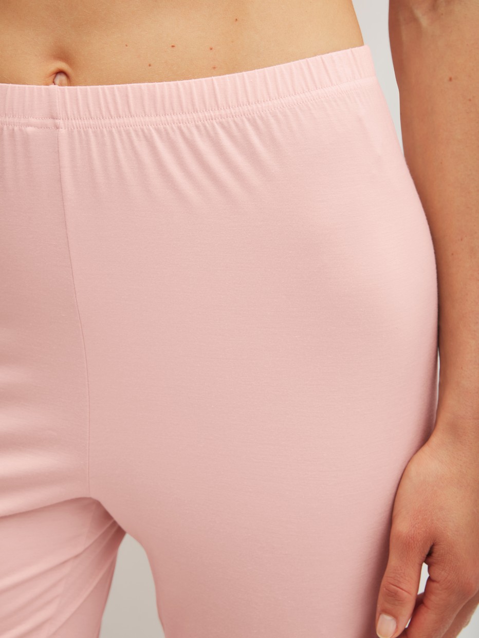 Women model is wearing Button-Up Pyjama made of Modal in Pink, Unicoloured from the Balancing Dreams series by CALIDA, Detail