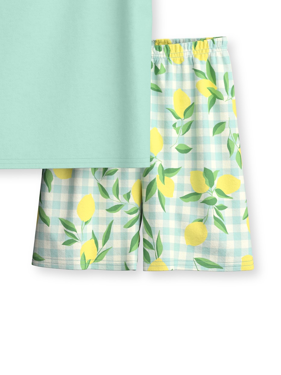 Kinder - Kurz-Pyjama aus 100% Baumwolle in Grün,  aus Serie Toddlers Fruits von CALIDA