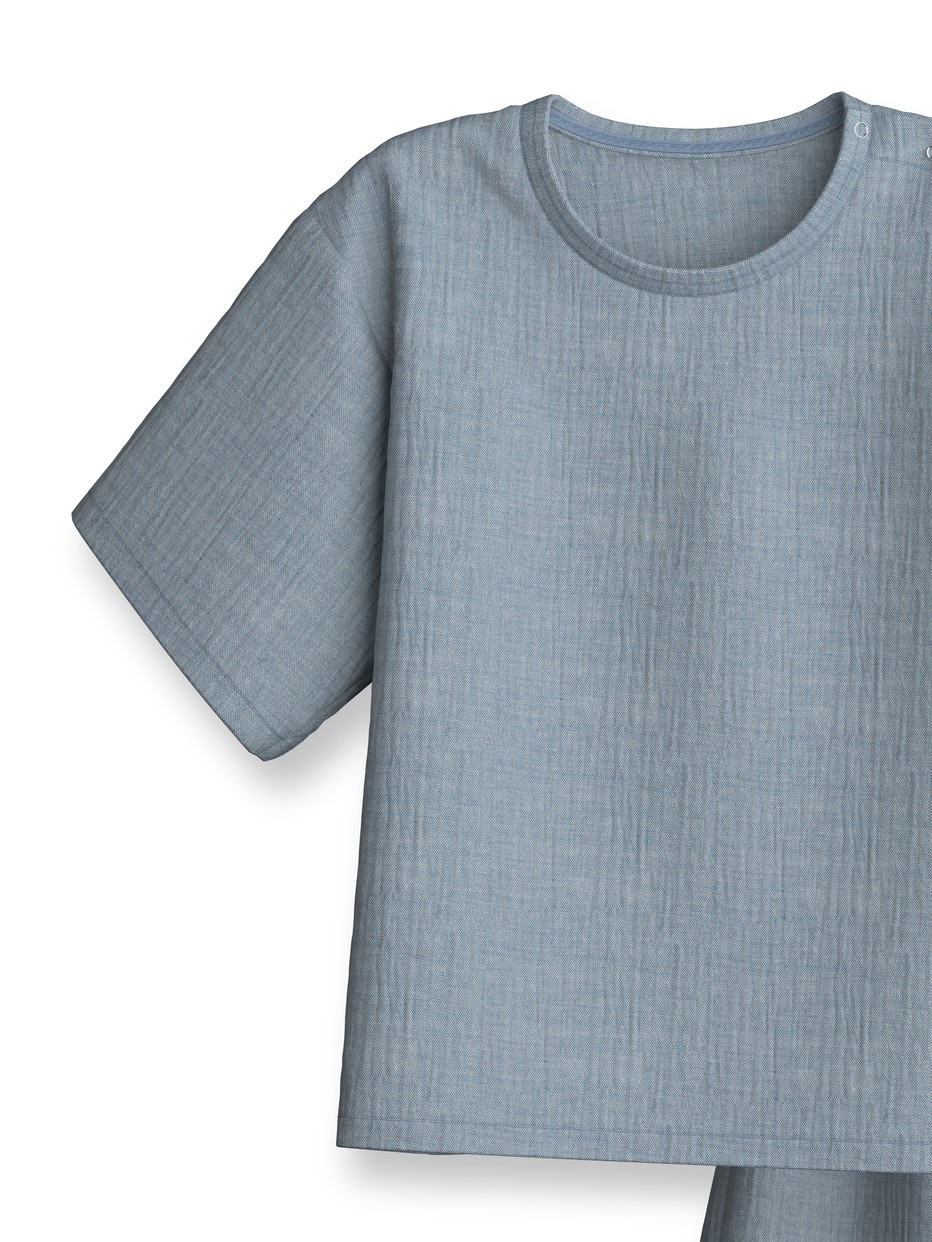 Kinder - Kurz-Pyjama aus 100% Baumwolle in Blau,  aus Serie Toddlers Sleep von CALIDA