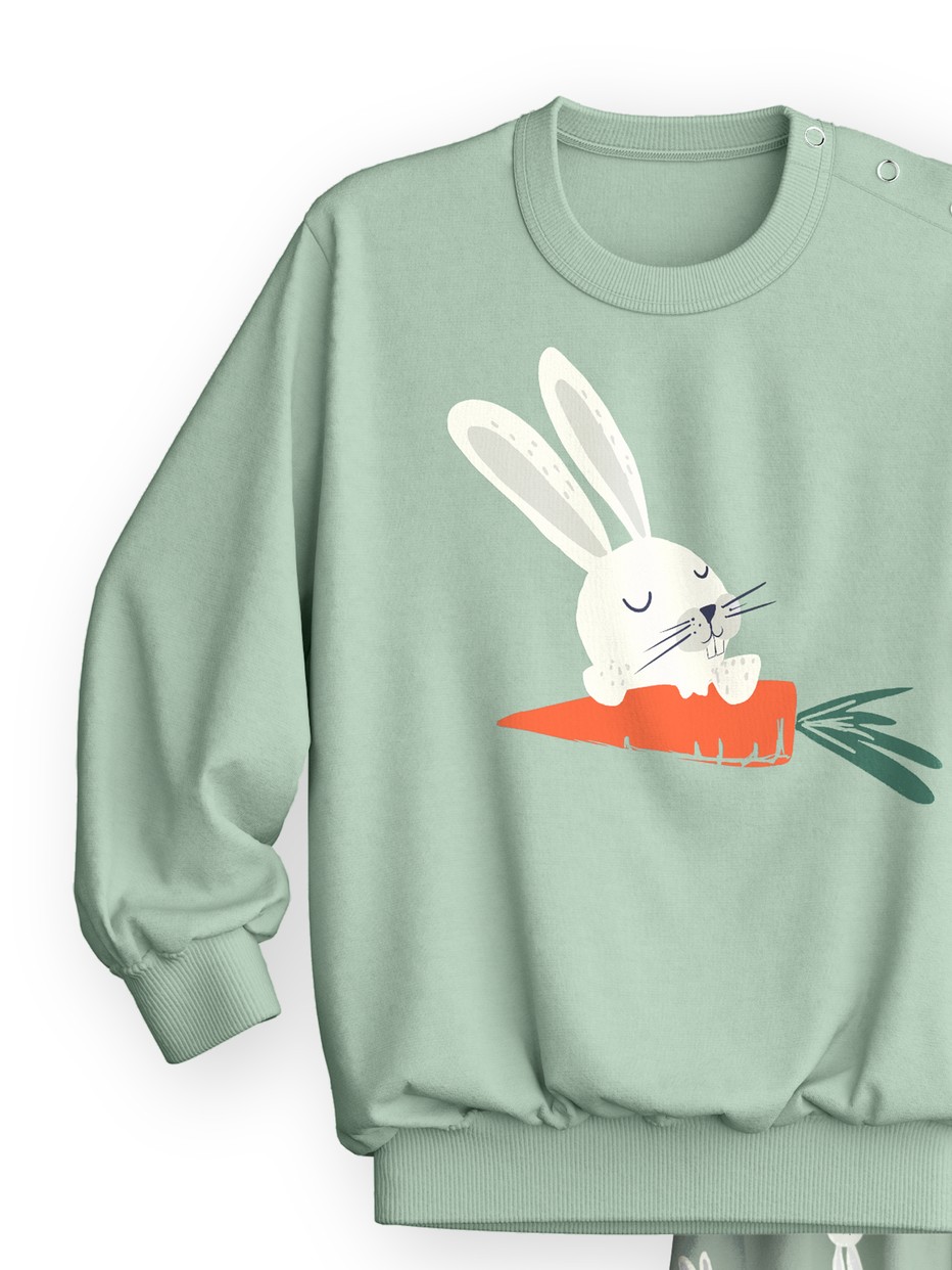 Kids - Pyjama with cuff made of 100% Cotton in Green, , from the Toddlers Easter series by CALIDA