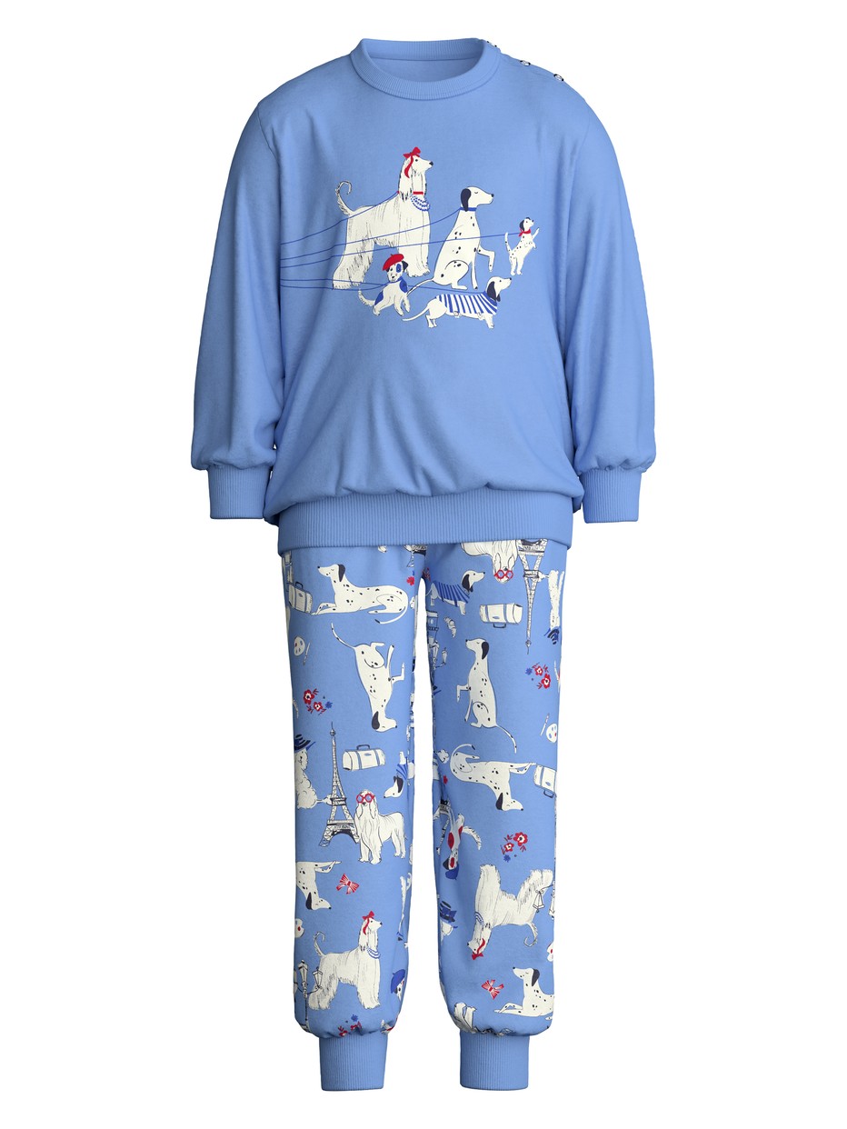 Kinder - Bündchen-Pyjama aus 100% Baumwolle in Violett,  aus Serie Toddlers Dog von CALIDA