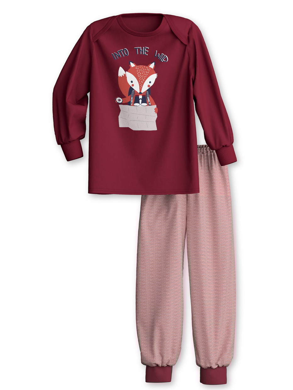 Multipack Figli - Pigiama con polsini in 100% cotone di colore Rosso, Modello, della serie Toddlers Outdoor di CALIDA