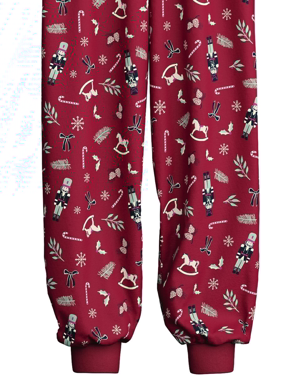 Kids - Pyjama with cuff made of 100% Cotton in Red, Patterned, from the Family & Friends series by CALIDA