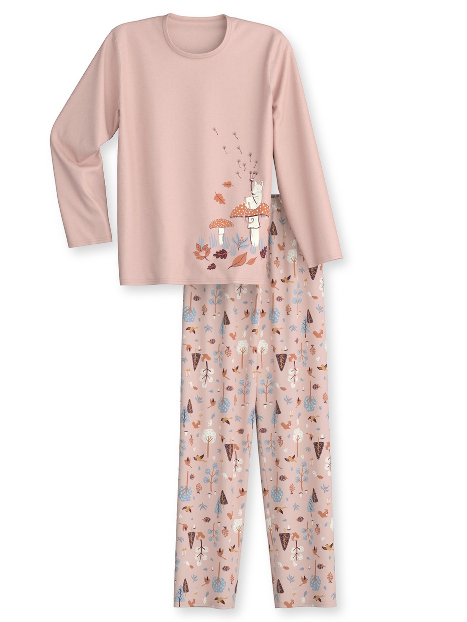 Multipack Figli - Pigiami, lunghi in 100% cotone di colore Rosa, Modello, della serie Kids Forest di CALIDA