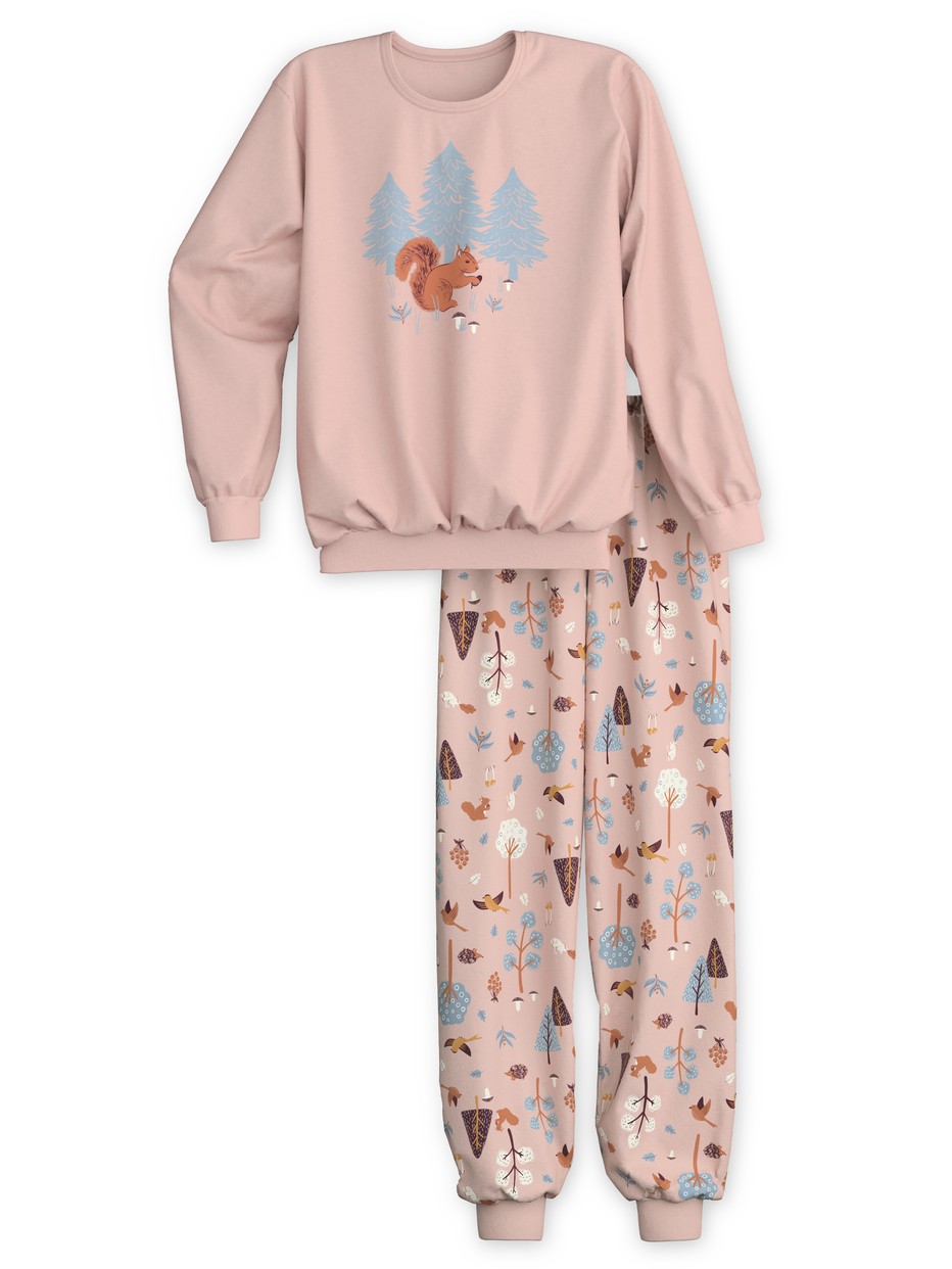 Multipack Figli - Pigiama con polsini in 100% cotone di colore Rosa, Modello, della serie Kids Forest di CALIDA