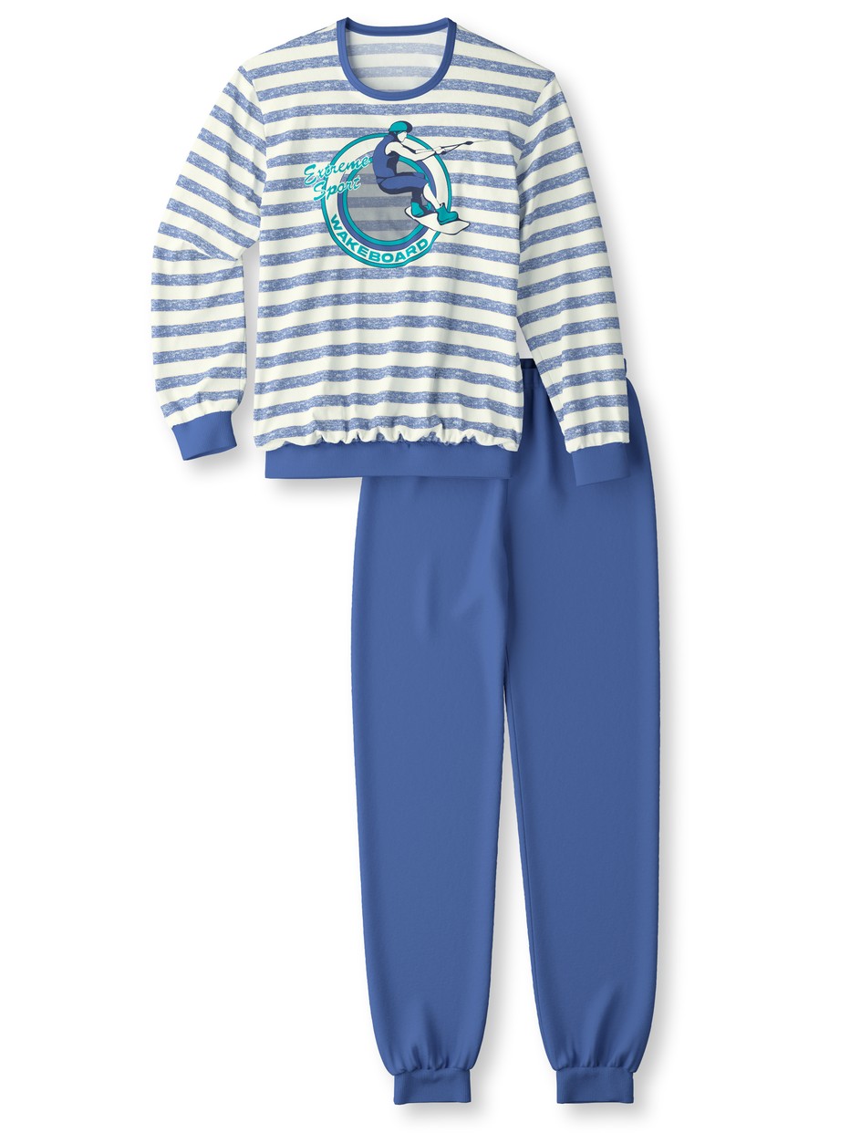 Pyjama with cuff in pure organic cotton