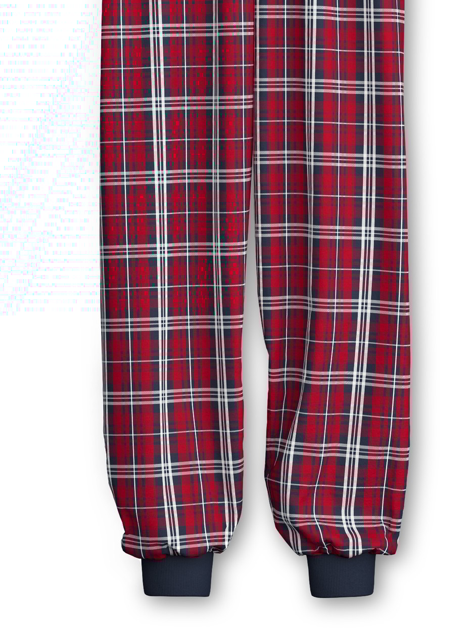 Kids - Pyjama with cuff made of 100% Cotton in Blue, Patterned, from the Family & Friends series by CALIDA