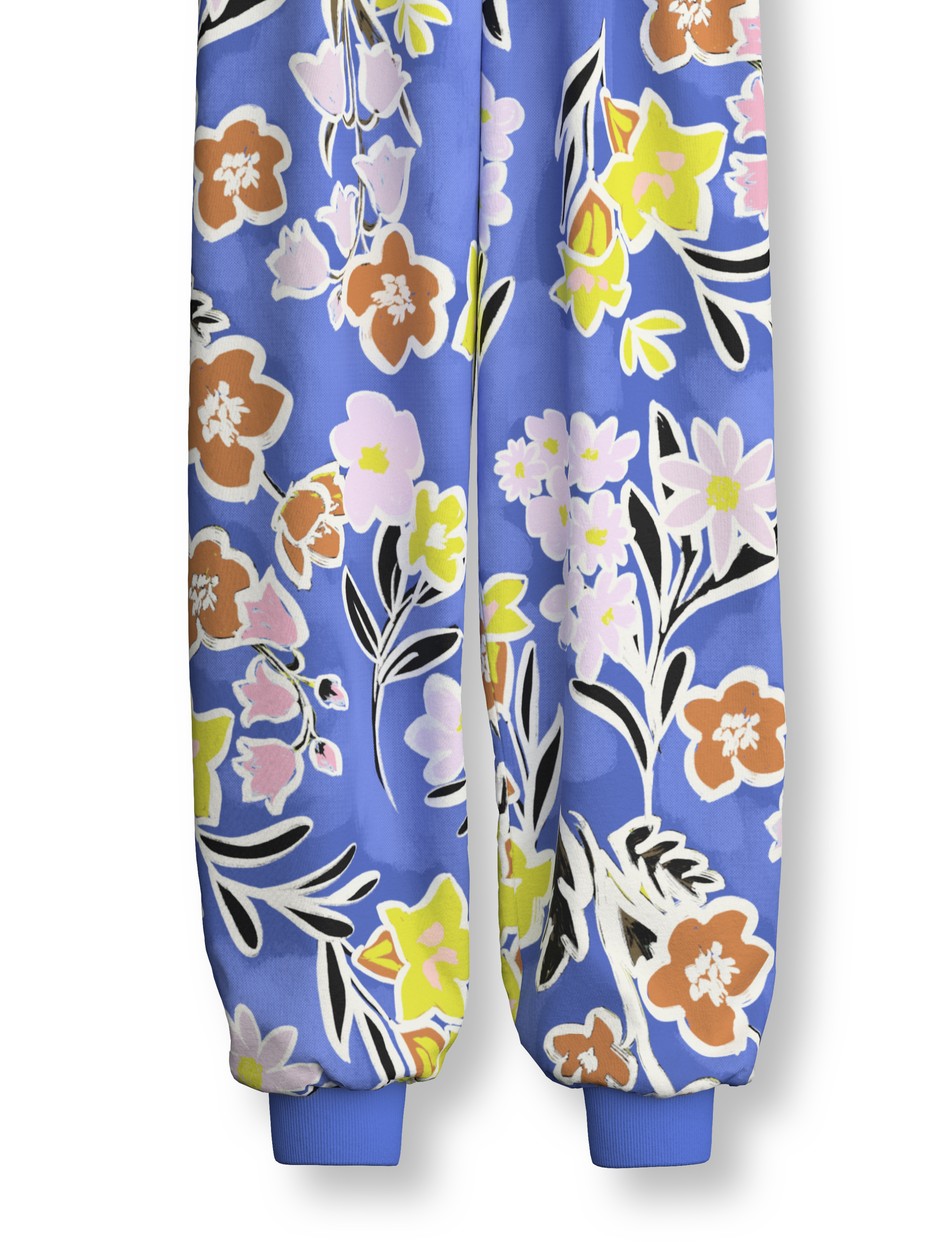 Kids - Pyjama with cuff made of 100% Cotton in Purple, , from the Kids Flowers series by CALIDA